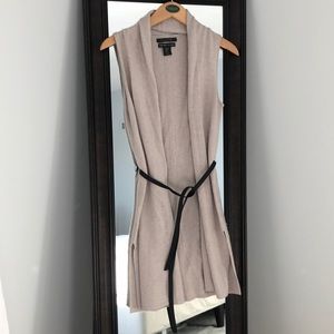 Tahari 100% cashmere long vest